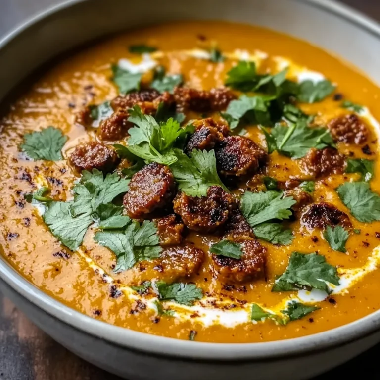 Spicy Chorizo Pumpkin Soup
