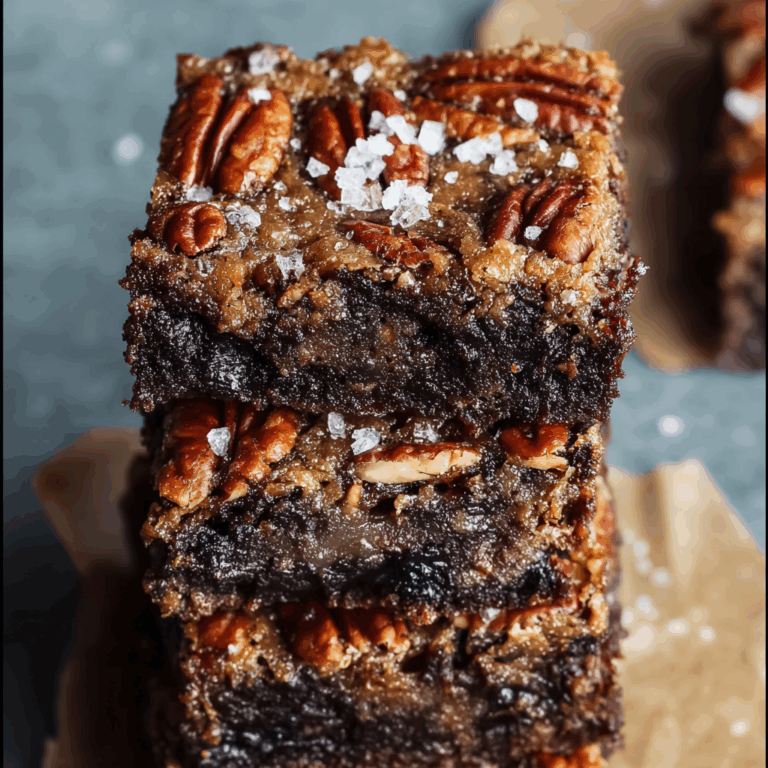 Salted Pecan Pie Brownies