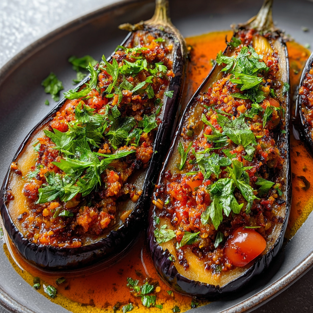 Turkish Stuffed Eggplant (Karniyarik)