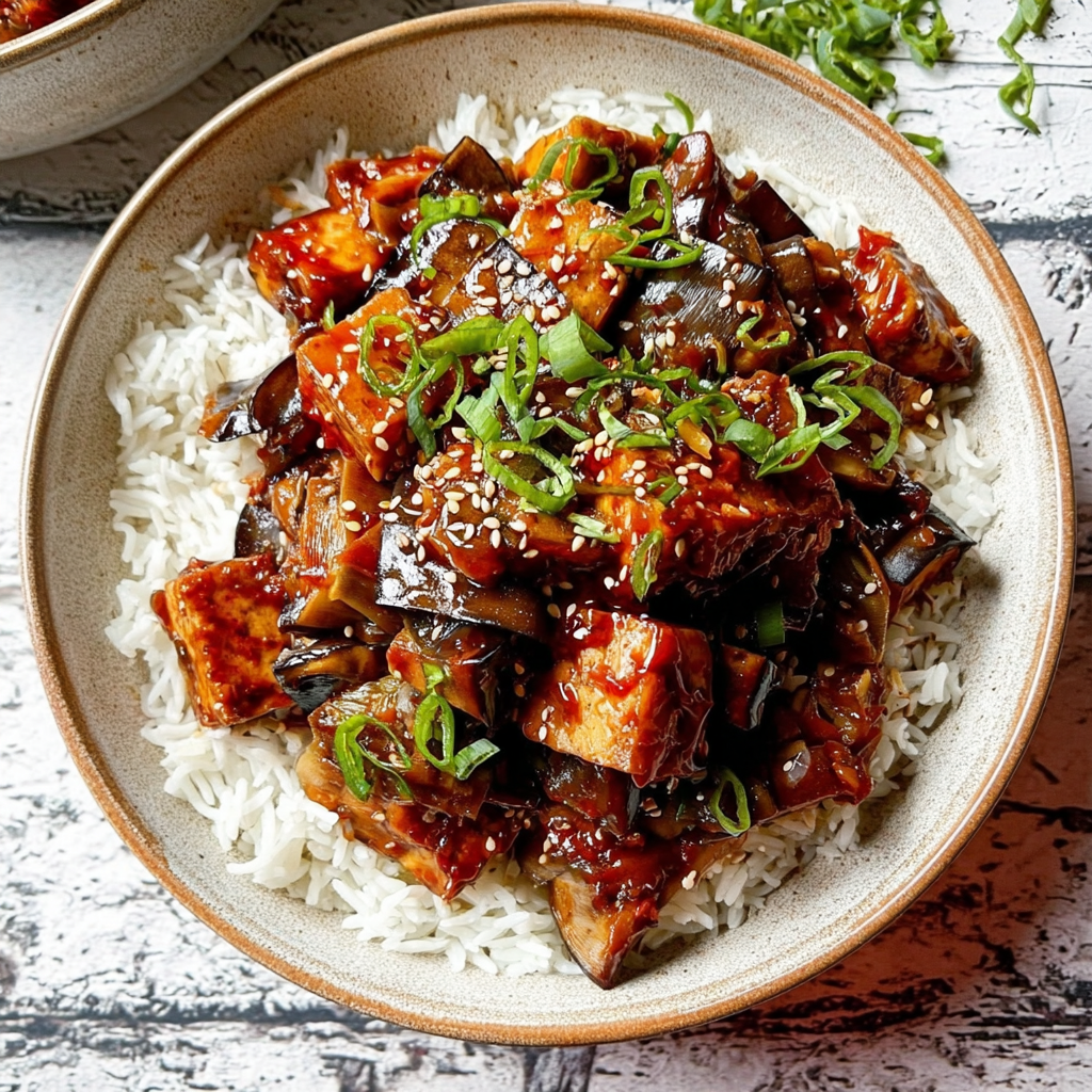Easy Tofu Aubergine Stir Fry