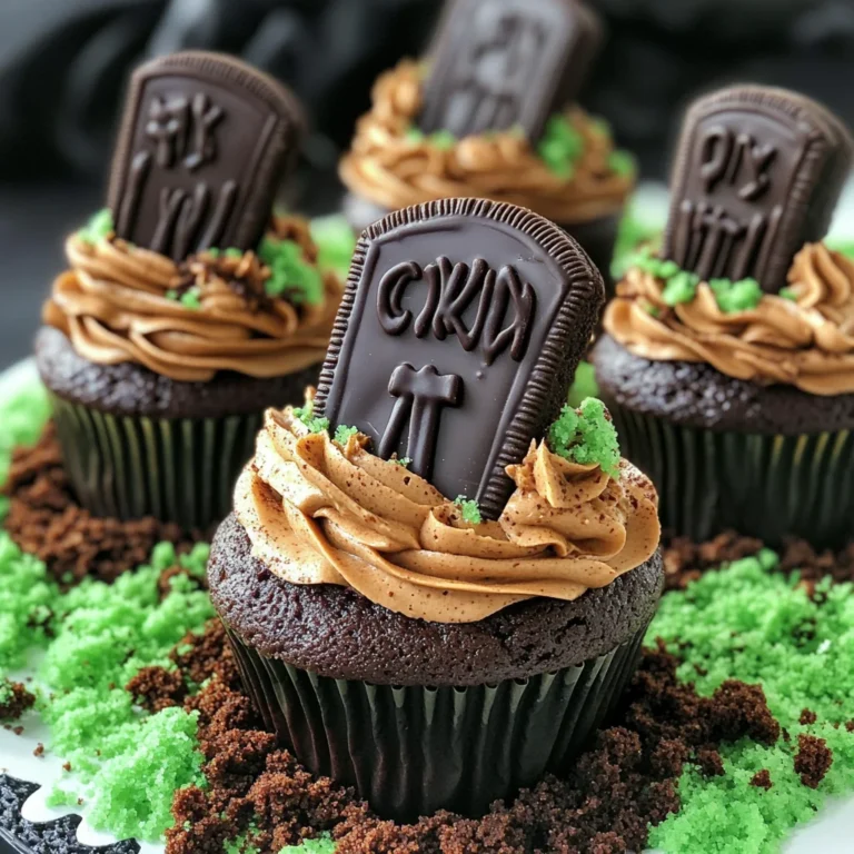 Halloween Graveyard Cupcakes