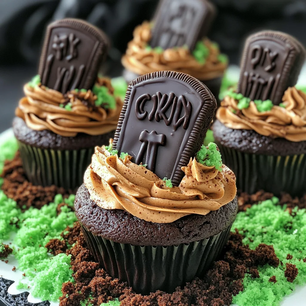 Halloween Graveyard Cupcakes