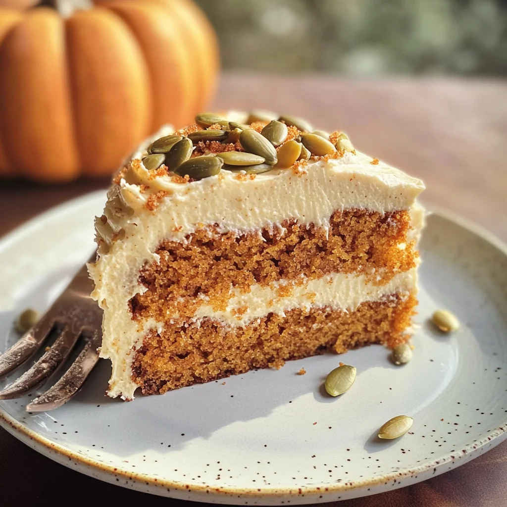 Pumpkin Spice Cake with Brown Sugar Cream Cheese Frosting